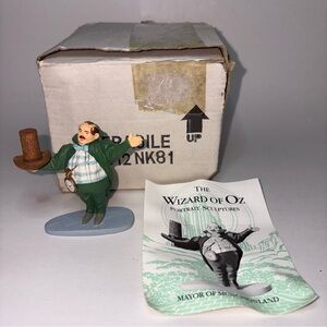 Wizard Of Oz MAYOR OF MUNCHKINLAND Figurine 3” Franklin Mint Vintage 1989